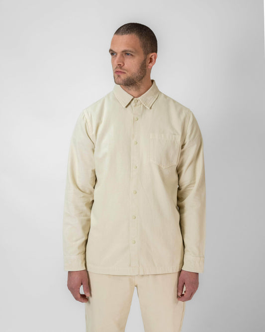 Cotton Canvas Snap Buttoned Shirt
