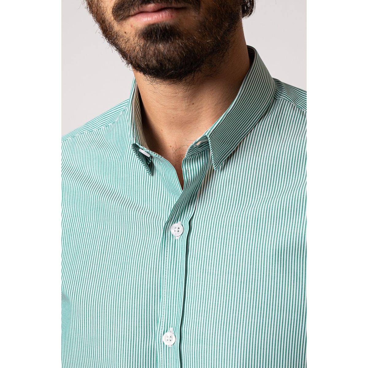 Tournoi Terence Green Stripe Shirt 100% Organic Cotton