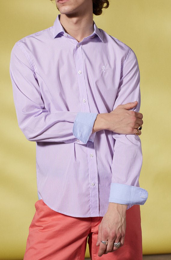 Conrad Pink Stripes Shirt 100% Cotton